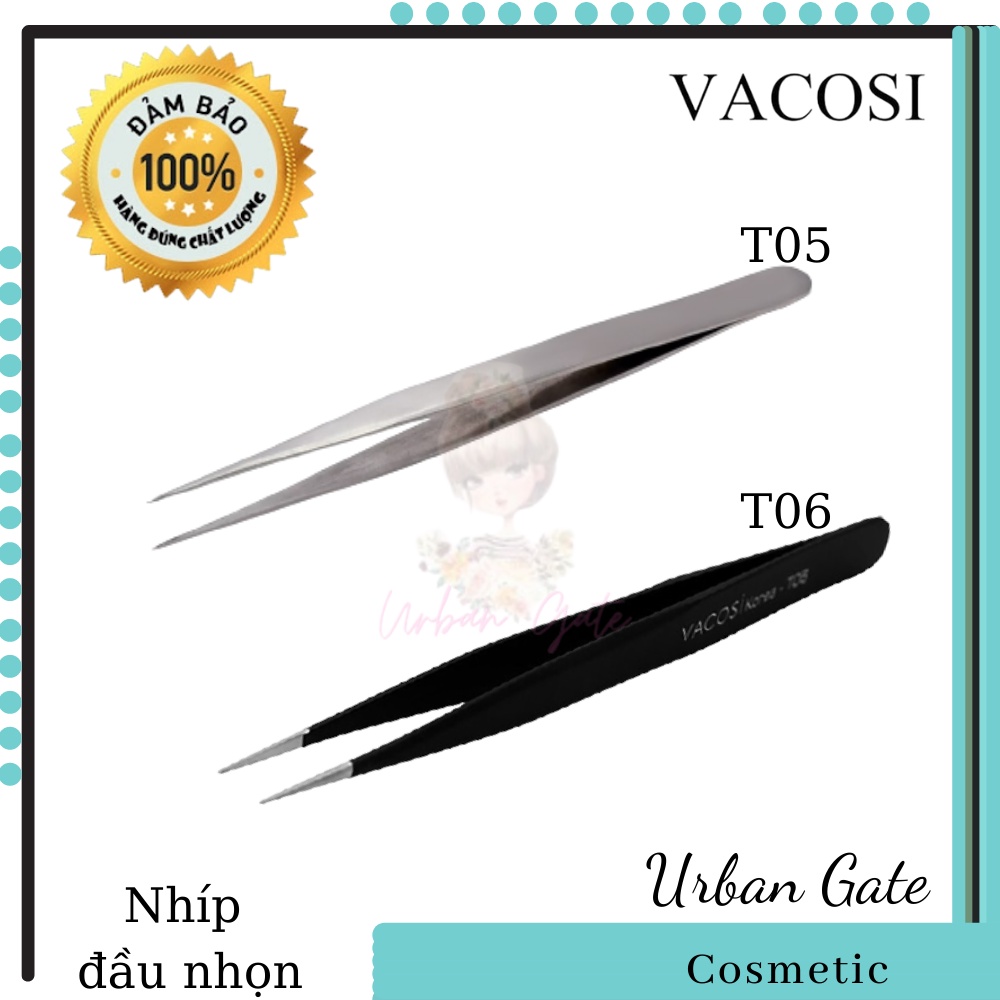 Nhíp nối mi thằng Vacosi Pointed Tweezers T05 &amp; T06