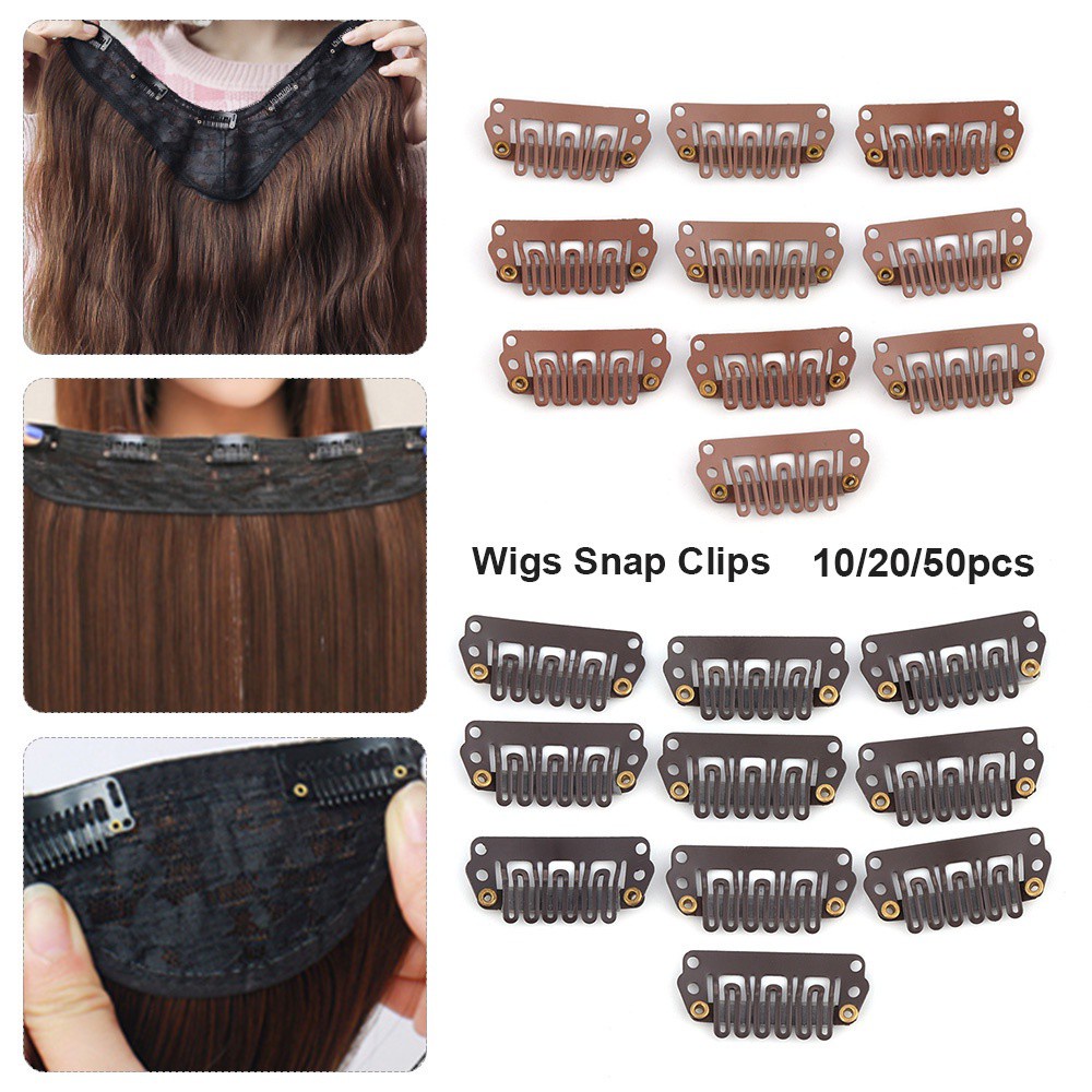 [Hàng mới về] Set 10/ 20/ 50 kẹp nối tóc giả kim loại hình chữ U nhiều màu sắc tùy chọn dành cho phái đẹp