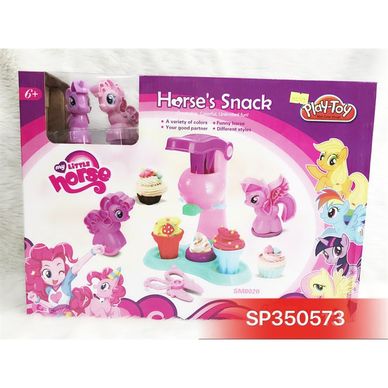 Hộp đất sét máy làm kem 2 ngựa pony , SM8020 (hộp)