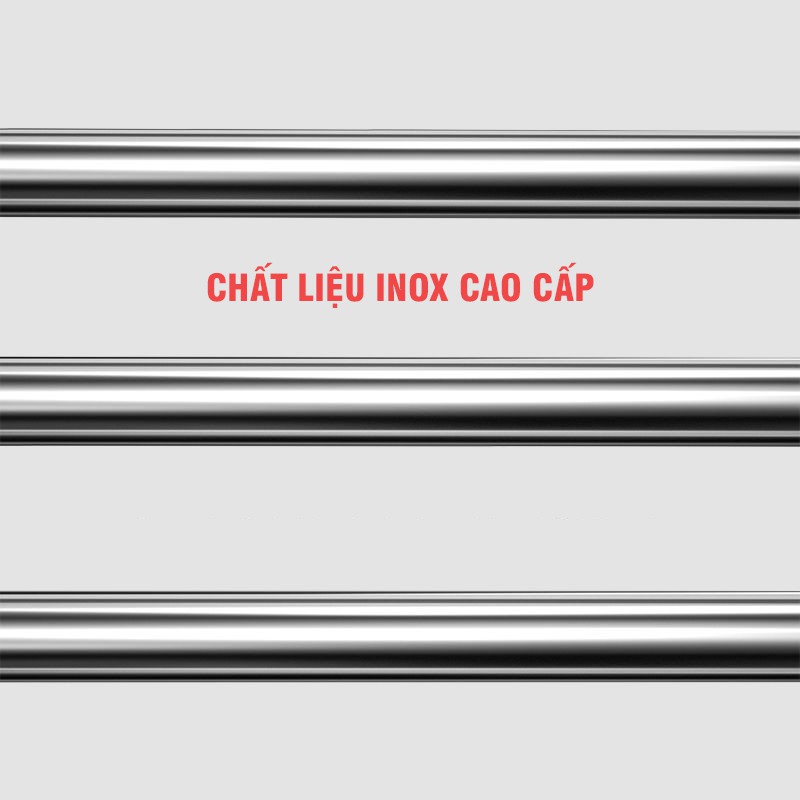 Combo 2 Bộ Giá Treo Khăn Nhà Tắm Dán Tường 5 Thanh Treo Inox Cao Cấp