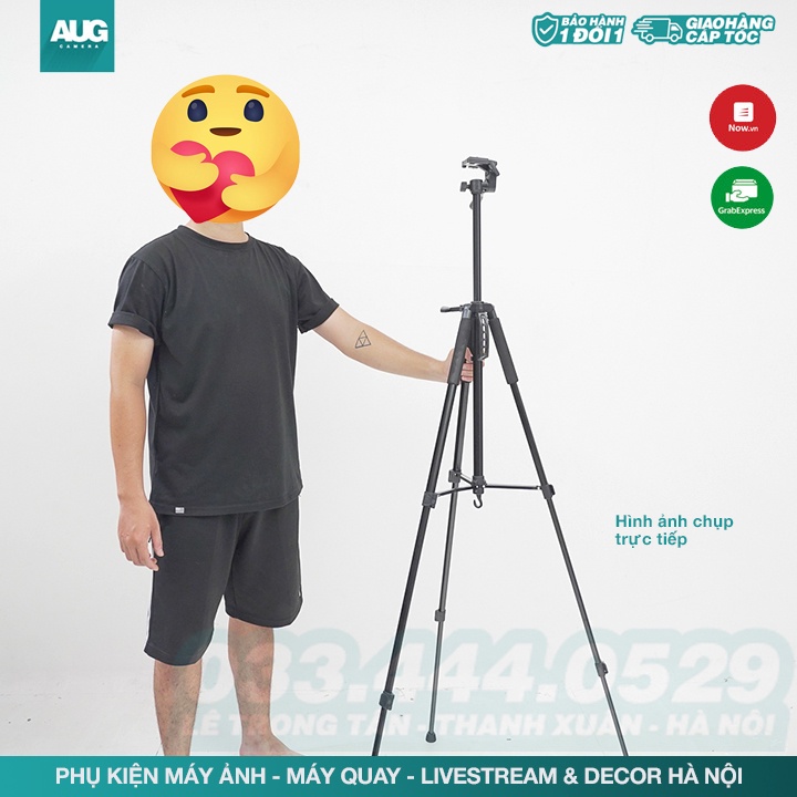 CHÂN MÁY TRIPOD 1m7 - CHÂN MÁY QUAY TIKTOK - CHÂN MÁY ĐIỆN THOẠI - AUG CAMERA HÀ NỘI