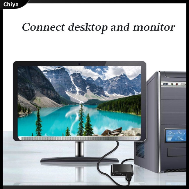 Bộ ChuyểN ĐổI Âm Thanh / Video HDMI Sang VGA + Power + 3.5 HD