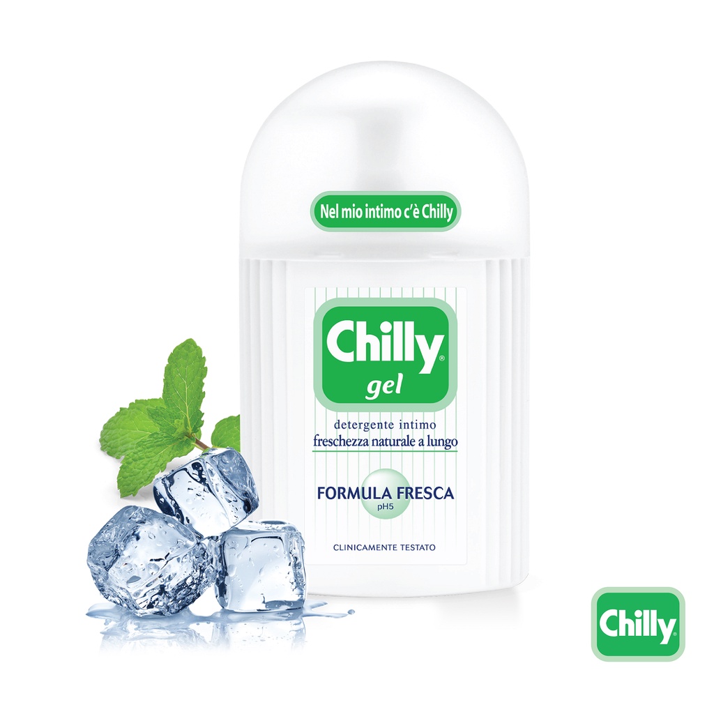 Combo 2 Dung dịch vệ sinh phụ nữ Chilly Gel chiết xuất bạc hà se se lạnh, bùng tươi mát chai 200ml