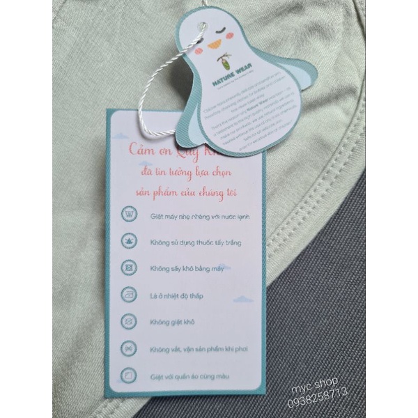 (0-6M) Chũn nhộng ngủ sơ sinh cho bé Nature Wear NW208 (katydang)
