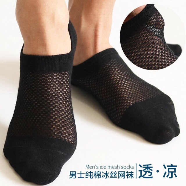 Vớ cổ thấp thoáng khí cao cấp mang giày lười/giày mọi dành cho nam và nữ