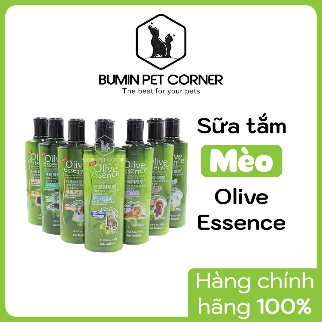 Sữa tắm cho Mèo Olive Essence chai 450ml