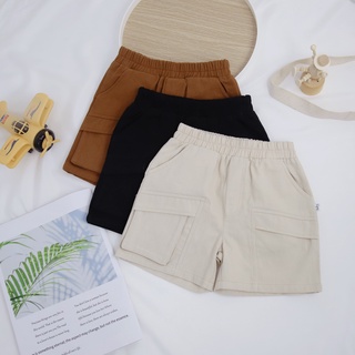 [25.6 GIẢM 40K ĐƠN 299K] Quần short cho bé trai ILABY phối túi hộp chất liệu kaki [30IB08810222]