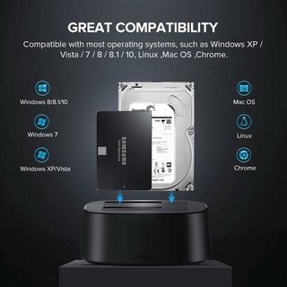 Đế ổ cứng DOCK Hdd/ssd 2 Khay SATA 2.5/3.5 Ugreen 50742