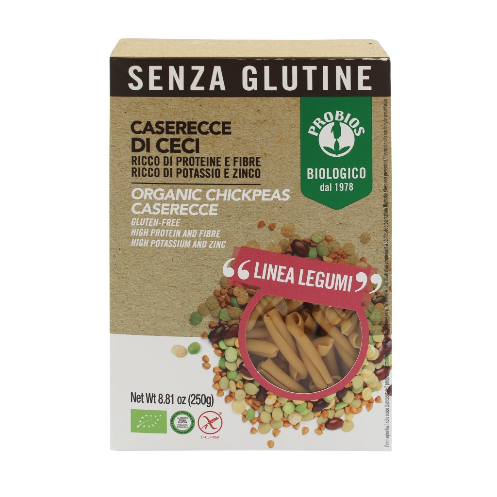 Nui Ống Xoắn Đậu Gà Hữu Cơ 250g ProBios Organic Chickpea Specialty Caserecce