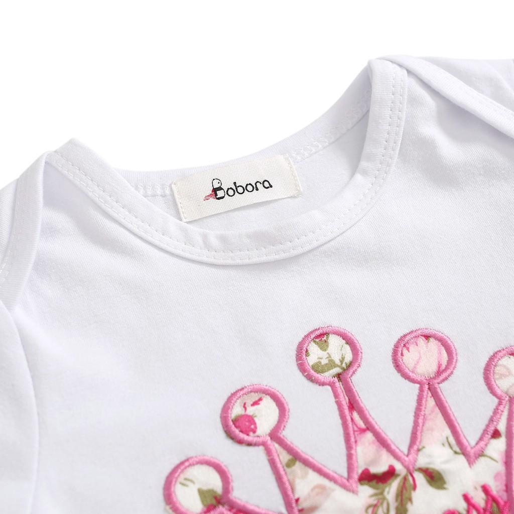 Set Jumpsuit tay ngắn hoạ tiết in + quần dài cho bé gái