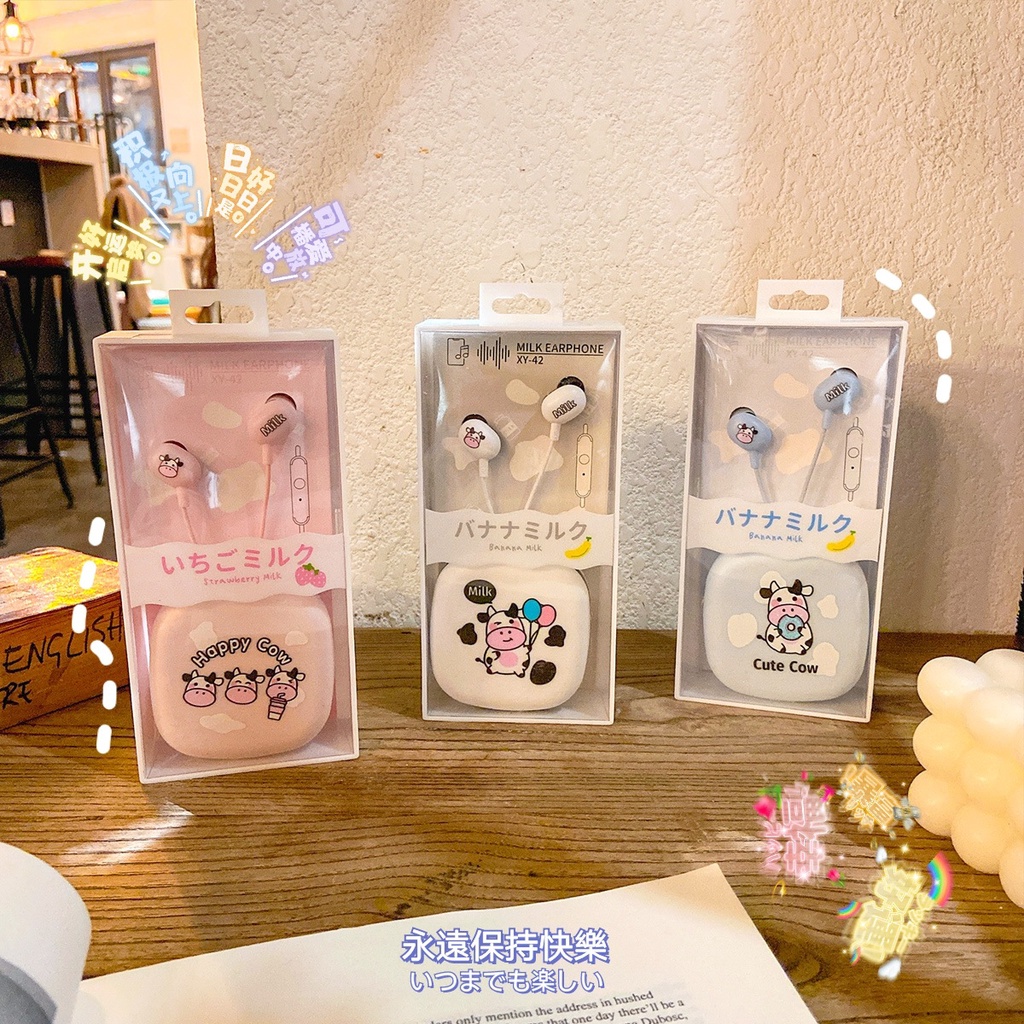 Tai Nghe 2 Dây Kèm Hộp Đựng Cute Có Mic Đàm Thoại Âm Thanh Siêu Hay