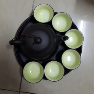 Bộ trà đạo bát tràng trơn