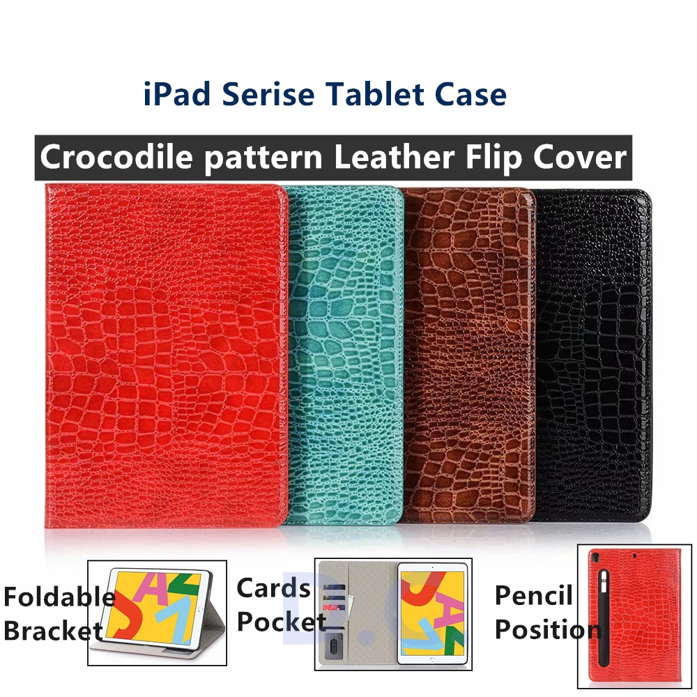 Bao nắp gập chất giả da cá sấu nhiều màu cho máy tính bảng ipad Case for Apple iPad Pro 12.9" 11" 10.2" 2018 iPad 5 6 7 8