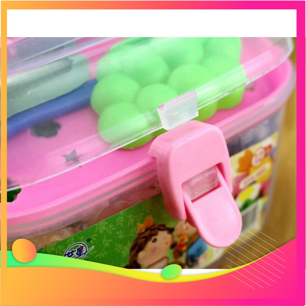 (Cắt Lỗ) Hộp đồ chơi đất sét 12 màu có khuôn cho bé – 5969 (Hàng Cao Cấp)