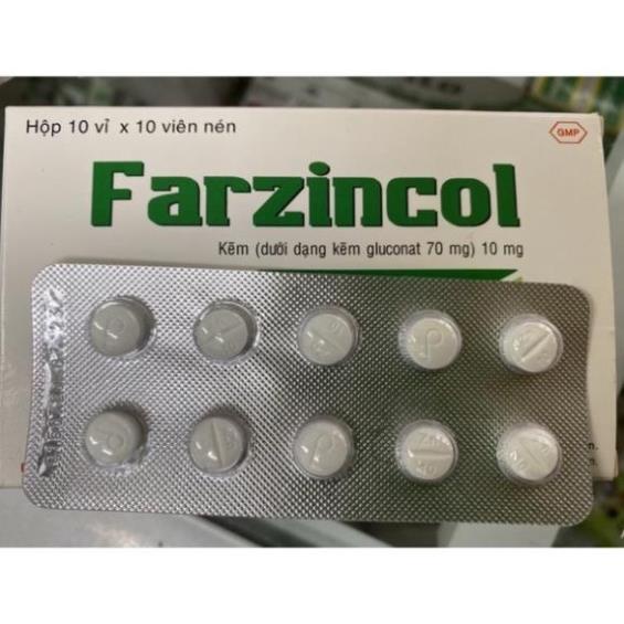 [GIÁ GỐC] Farzincol viên uống bổ sung Kẽm hộp 100 viên