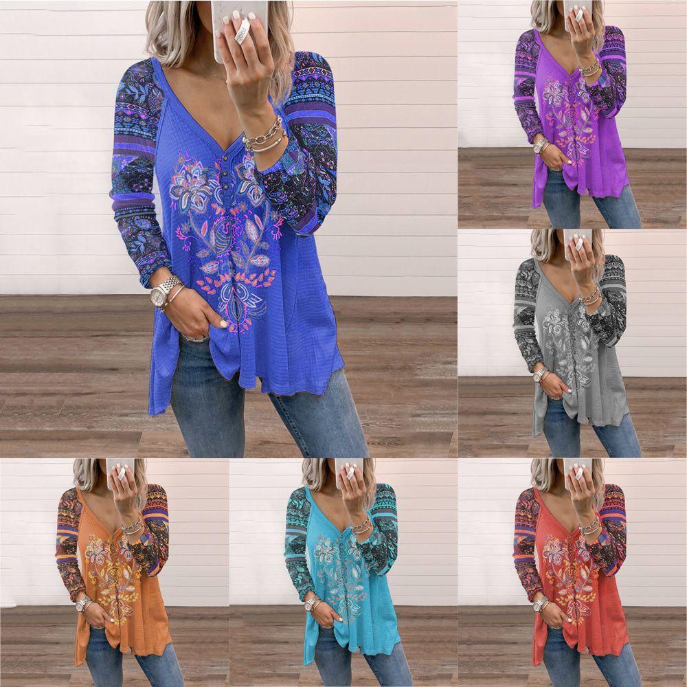 Áo Thun Nữ Dài Tay Cổ Tròn Thời Trang Boho