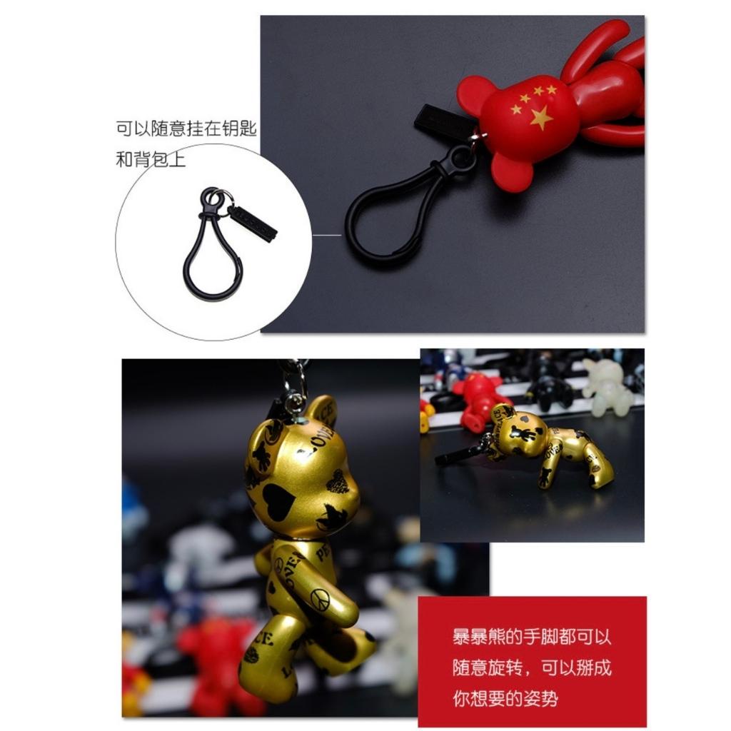 Móc khóa gấu bearbrick , móc khóa ô tô nhiều mẫu cá tính