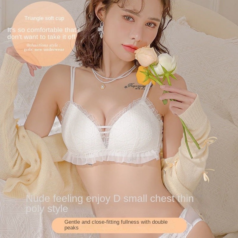 Áo lót Mỏng Hình Tam Giác Chống Chảy Xệ Quyến Rũ Ngọt Ngào Cho Nữ