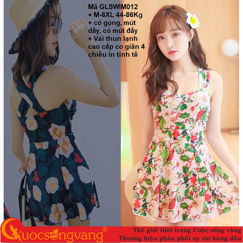 Váy bơi một mảnh đồ đi biển nữ big size hoa GLSWIM012 Cuocsongvang | BigBuy360 - bigbuy360.vn