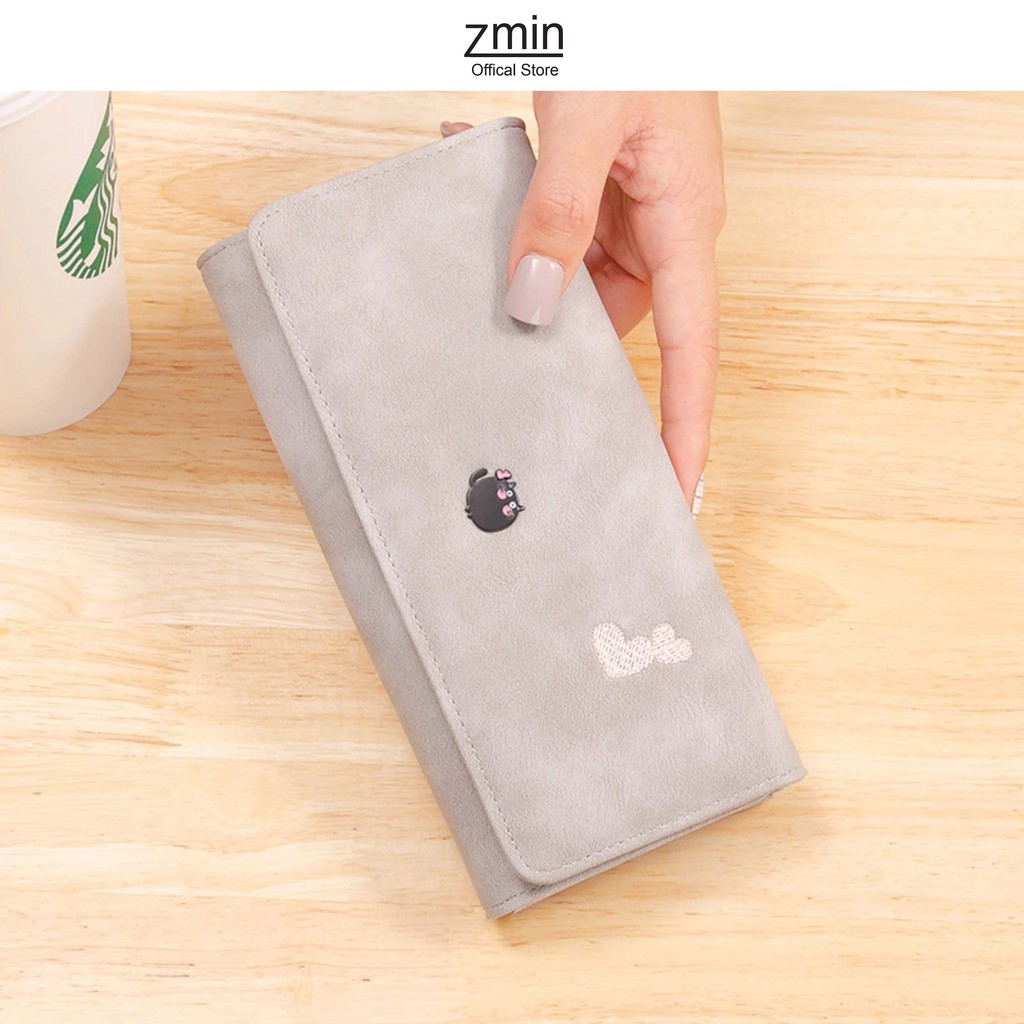 Ví nữ dài cầm tay Zmin, chất liệu cao cấp đựng vừa điện thoại - V007 | WebRaoVat - webraovat.net.vn