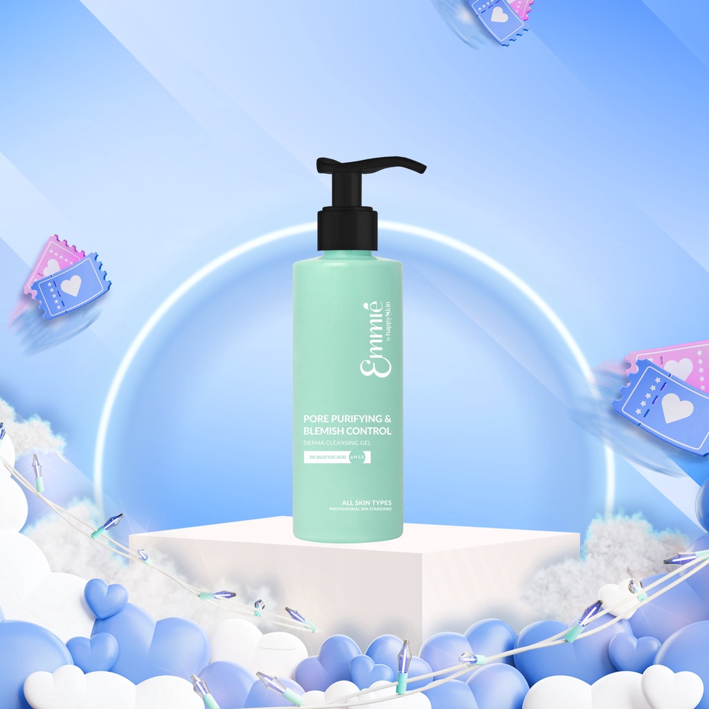 Gel Rửa Mặt Emmié by HappySkin 2% BHA 180ml Sạch Sâu Và Kiểm Soát Mụn