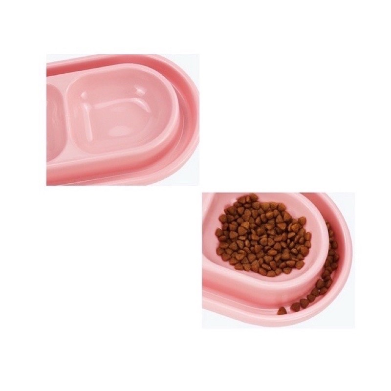 Bát đôi chống kiến hình bầu dục cho thú cưng