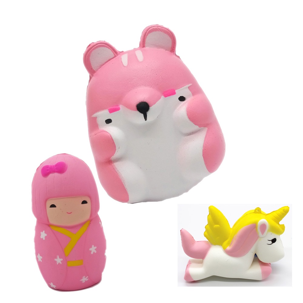 Squishy Lớn JUMBO Hình mặt chó PUG pitbull Đồ Chơi Xốp Giảm Stress Hình mềm mịn dễ Thương đàn hồi Cho Bé