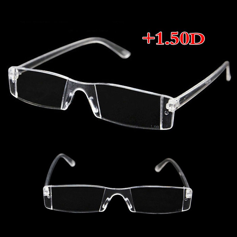 Mắt kính đọc sách trong suốt không viền thời trang | BigBuy360 - bigbuy360.vn