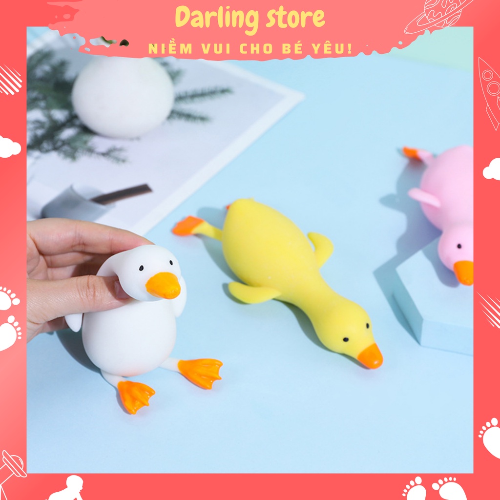 Đồ chơi Squishy Con Vịt bóp giảm stress hiệu quả chất liệu nhựa TPR an toàn cho bé