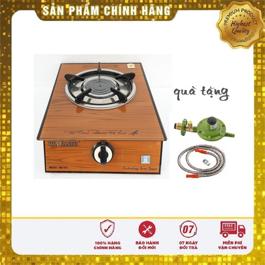 BẾP GA ĐƠN HỒNG NGOẠI WATASHI MẶT KÍNH WA-014 TẶNG BỘ VAN GA