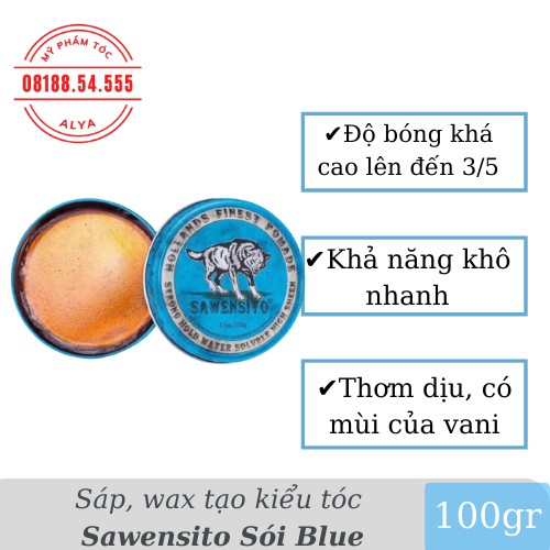 COMBO gôm sáp THE PRO LOCK + Wax SAWENSITO SÓI XANH BLUE tạo kiểu giữ nếp cho tóc. HÀNG CHÍNH HÃNG