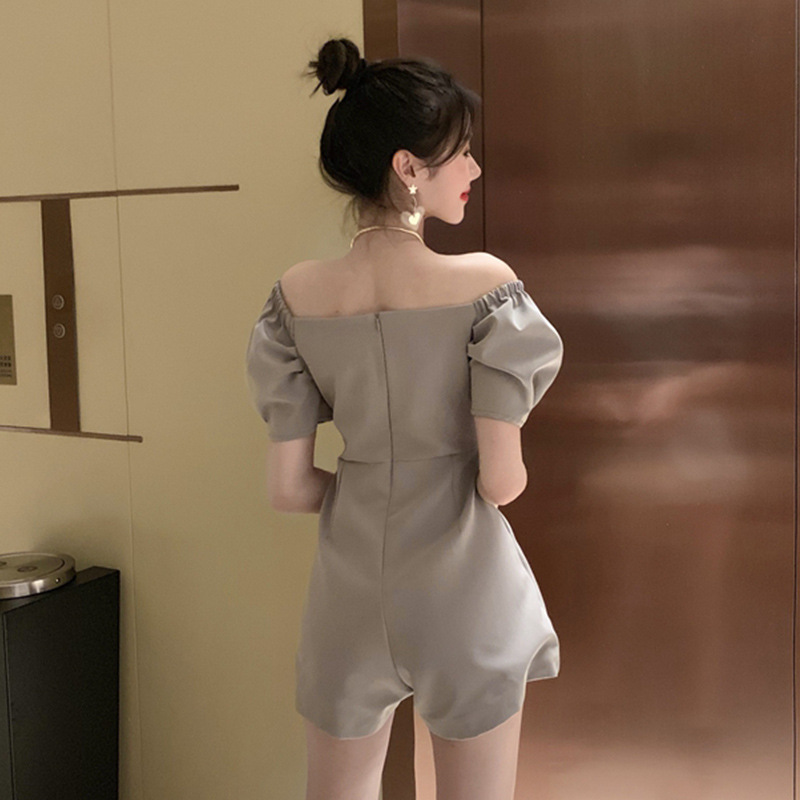 Áo liền quần IELGY trễ vai cổ chữ V kiểu dáng quyến rũ dành cho nữ