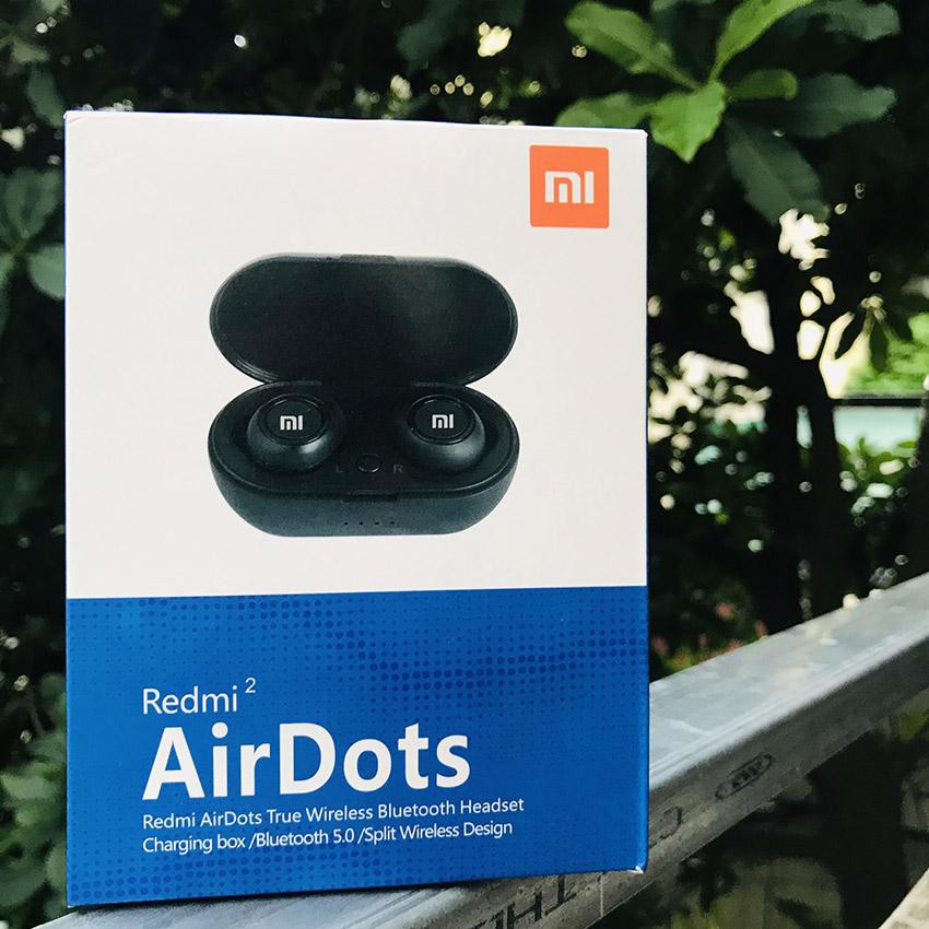 Tai Nghe Bluetooth Chính hãng Xiaomi Redmi AirDots 2 Đen 5.0 TWS Có Đốc Sạc Pin trâu