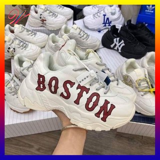 Giày ml,b boston đỏ da, chữ in 3d