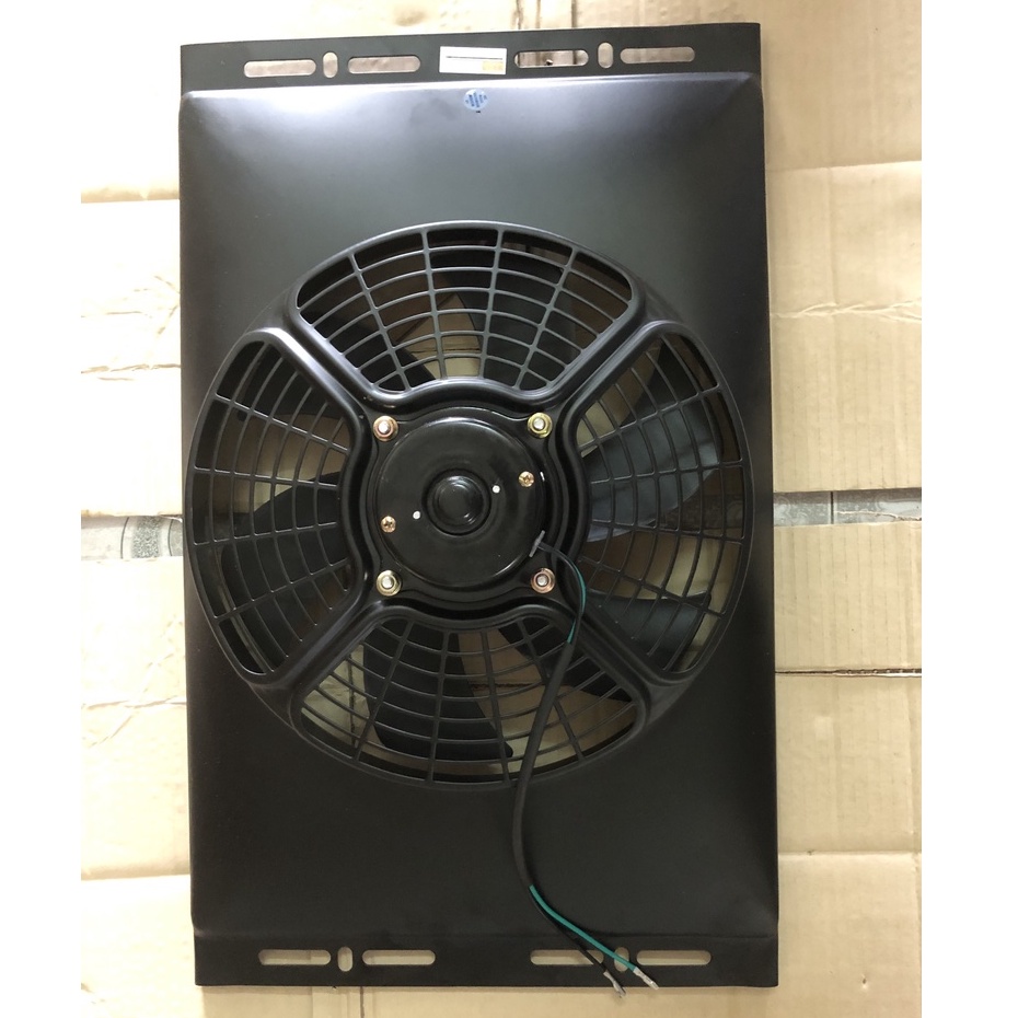 Quạt Dàn  nóng lồng sắt chế 14x23 12V / 24V 35x58 cm hàng Trung Quốc