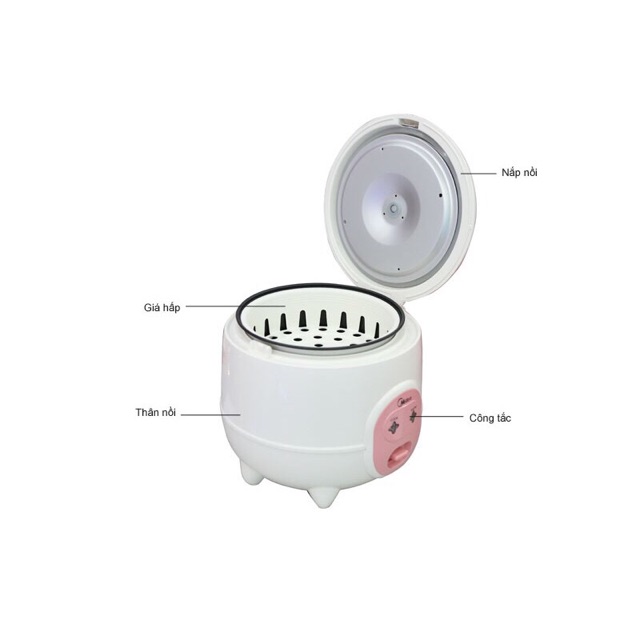 Nồi cơm điện Midea MR- CM06SA  0,6l ( bảo hành 12 tháng , hàng chính hãng)