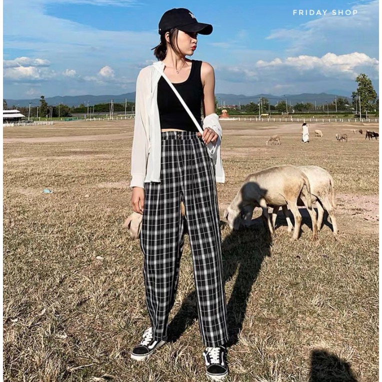 Quần culottes kẻ ô nhiều màu Friday | BigBuy360 - bigbuy360.vn