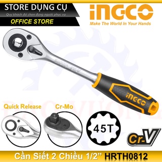 Cần siết 2 chiều 1/2" , cần siết tự động 1/2" ingco hrth0812 45 răng, hrth8412 72 răng