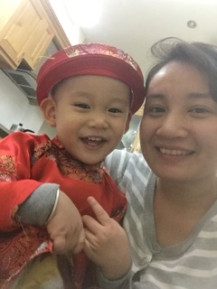 Áo dài gấm bé trai loại 1(gồm khăn áo quần)