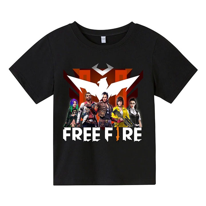 Áo thun cho bé FreeFire2, 4 màu, có size người lớn, Anam Store