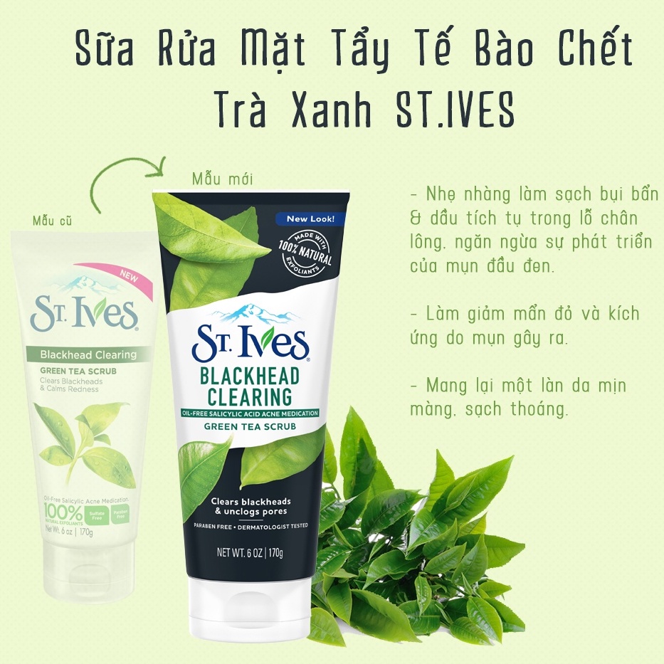 Sữa Rửa Mặt Tẩy Tế Bào Chết ST.IVES 170G