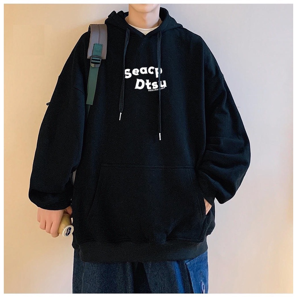 Áo hoodie nỉ ngoại Seacp Dtsu Unisex [FREESHIP] Hoodies form rộng tay bồng kiểu dáng đơn giản đường phố sweater peonyb