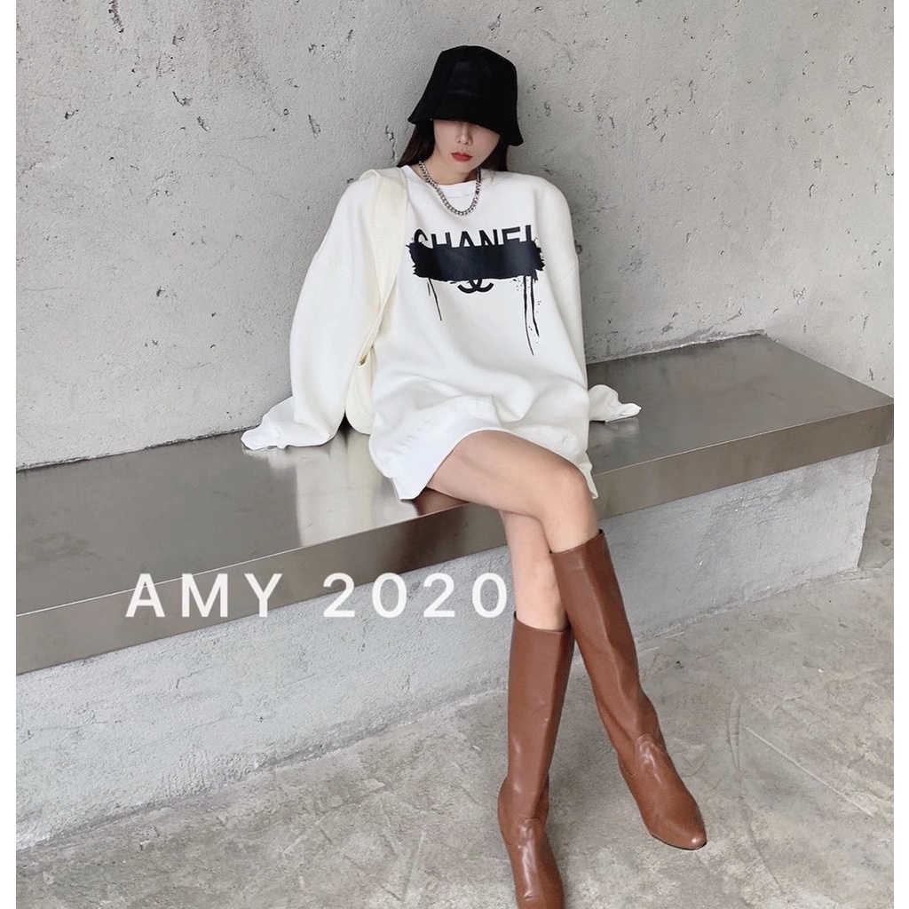 Áo nỉ dài tay cổ tròn in chữ 3 màu phong cách Hàn Quốc hợp thời trang cho nữ | BigBuy360 - bigbuy360.vn