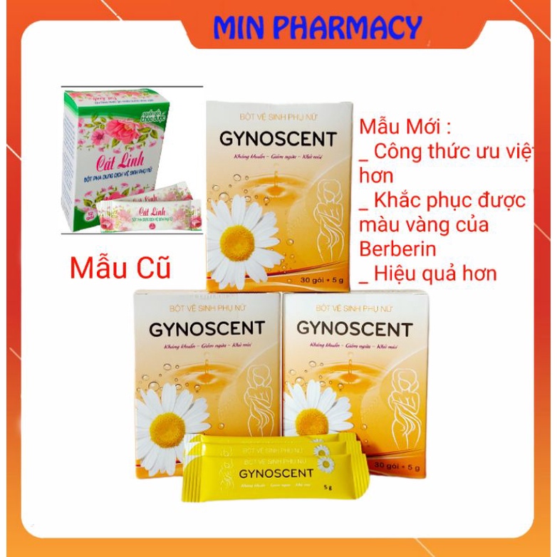 Bột Pha Dung Dịch Vệ Sinh Phụ Nữ GYNOSCENT Cát Linh/Ngăn Ngừa Nấm Ngứa, Khử Mùi Hôi - Hộp 30 Gói