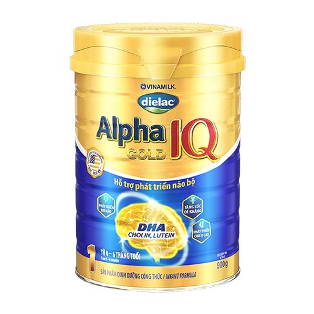 SỮA BỘT ALPHA GOLD IQ 1 900G, DINH DƯỠNG DÀNH CHO BÉ TỪ 0 ĐẾN 6 THÁNG TUỔI