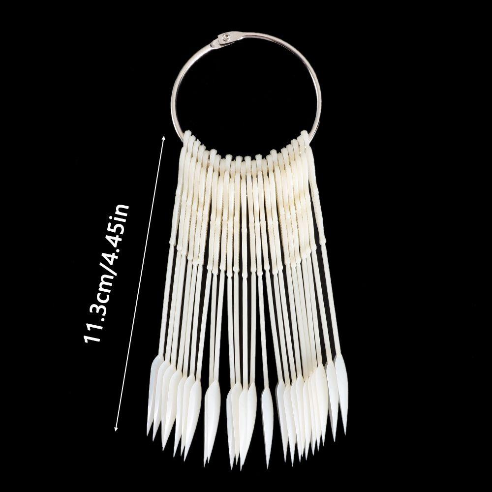 LAY Set 24 Vòng Trưng Bày Móng Tay Giả Tiện Lợi Đứng