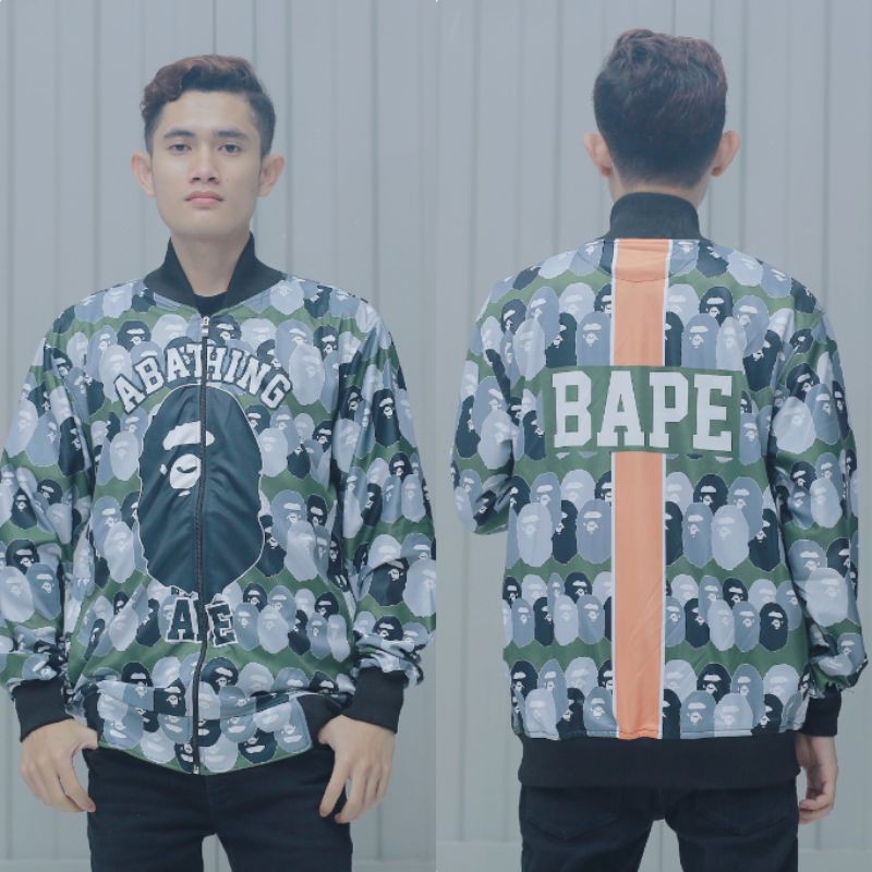 Bape Áo Khoác Hoodie In Hình Cá Mập / Khỉ / Cá Mập / Rằn