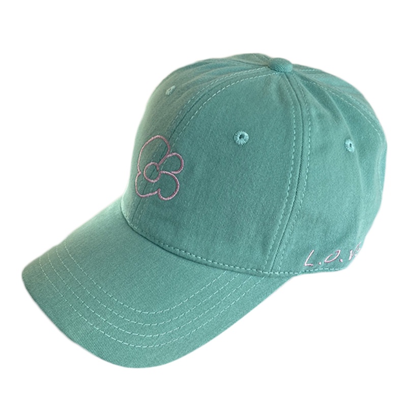 Mũ Lưỡi Trai Thêu Hoa Màu Sắc Ngọt Ngào Phong Cách Hàn Quốc Cho Nam Nữ