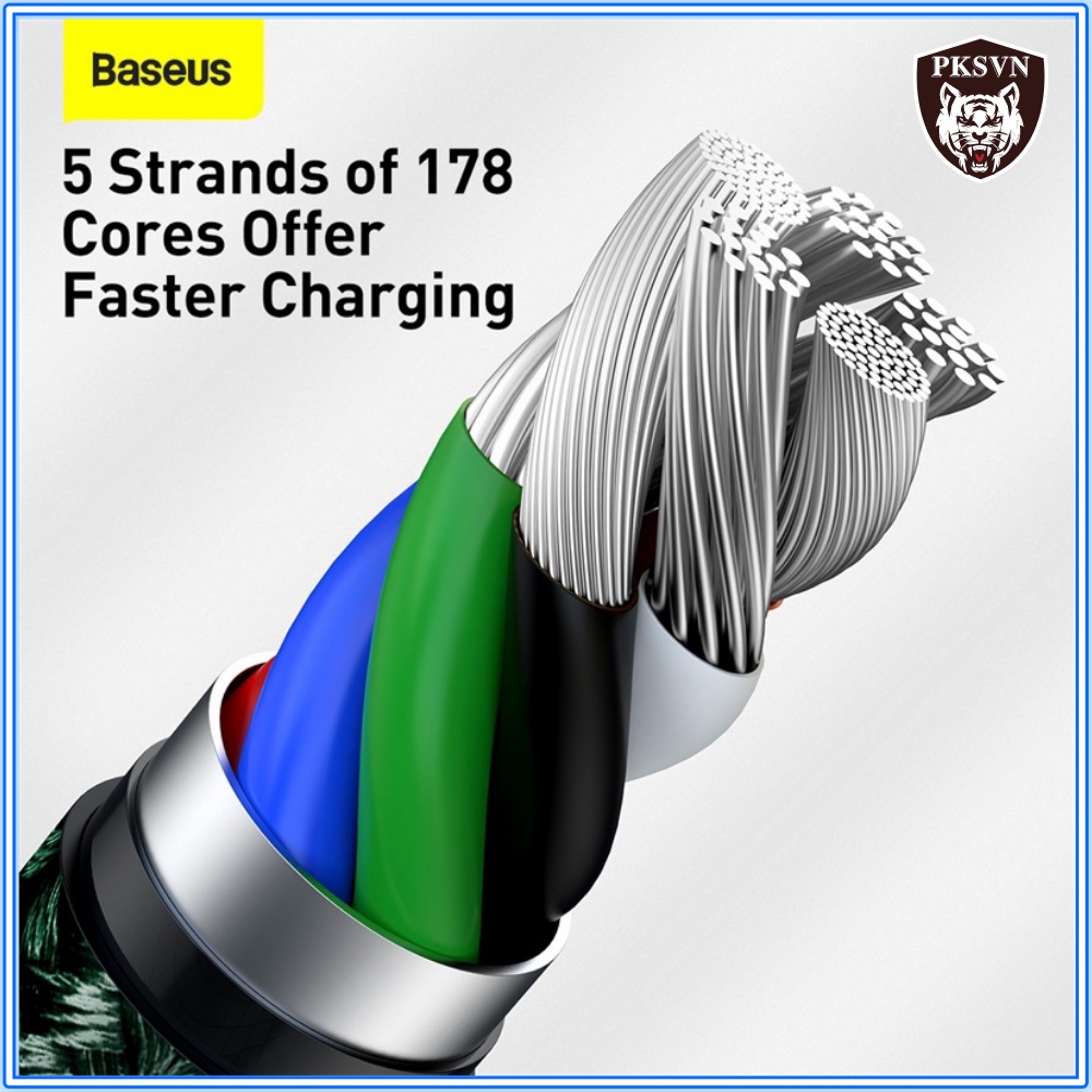 Dây Sạc Nhanh IP20w Cafule Metal Baseus-Cáp Sạc IP20w C to sạc nhanh 50% pin trong 30p