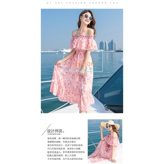 ĐẦM MAXI TRỄ VAI NHÚN BÈO